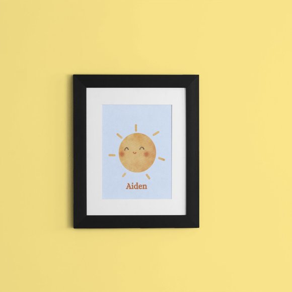 Customizable Nursery Wall Art, Personalized and Your Choice of Animal, 8x10 - Picture 8 of 16